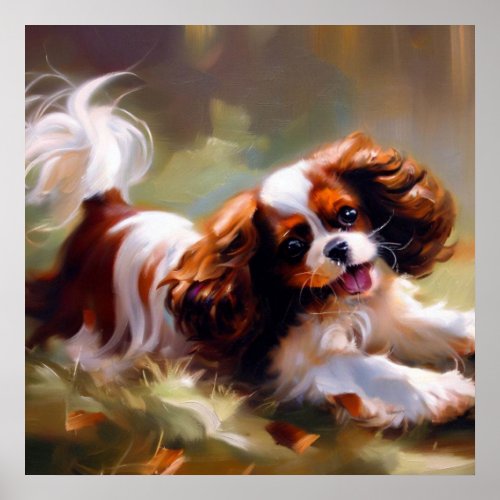 Cavalier King Charles Spaniel Dog Poster