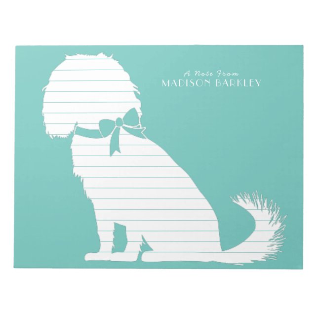 Cavalier King Charles Spaniel Dog Puppy Notepad (Front)