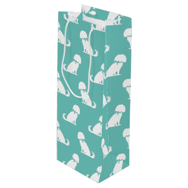 Cavalier King Charles Spaniel Dog Puppy Wine Gift Bag (Front Angled)