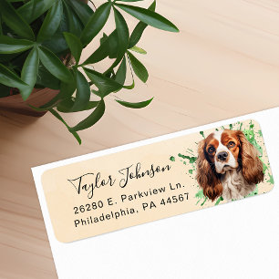 Cavalier King Charles Spaniel Dog Return Address Label