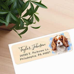 Cavalier King Charles Spaniel Dog Return Address Label