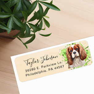 Cavalier King Charles Spaniel Dog Return Address Label