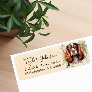 Cavalier King Charles Spaniel Dog Return Address Label