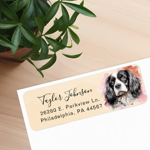 Cavalier King Charles Spaniel Dog Return Address Label