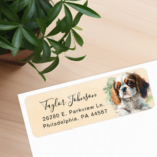 Cavalier King Charles Spaniel Dog Return Address Label