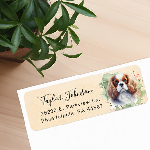 Cavalier King Charles Spaniel Dog Return Address Label