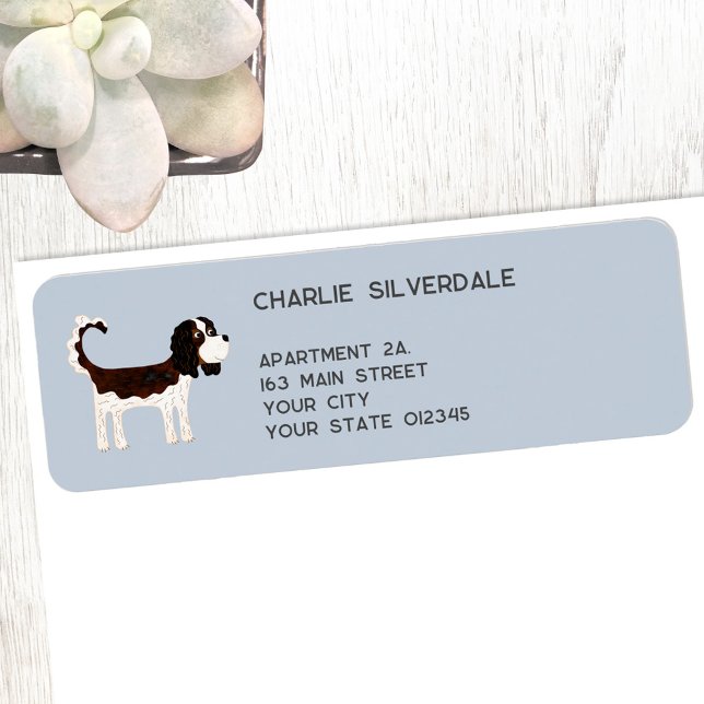 Cavalier King Charles Spaniel Dog Return Address Label (Creator Uploaded)