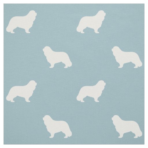 Cavalier King Charles Spaniel Dog Silhouettes Fabric