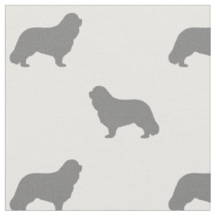 Cavalier King Charles Spaniel Dog Silhouettes Fabric