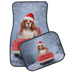 Cavalier King Charles Spaniel Dog Snow christmas Car Floor Mat
