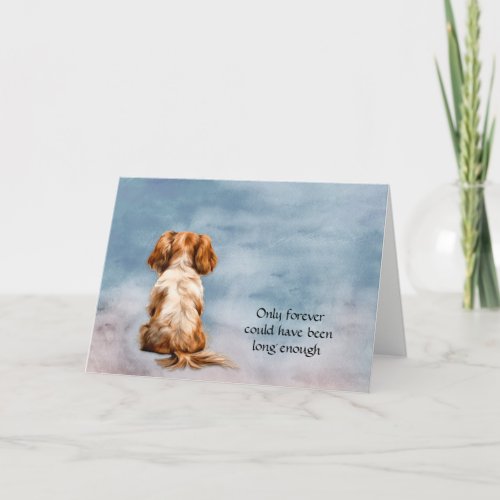 Cavalier King Charles Spaniel Dog Sympathy Card