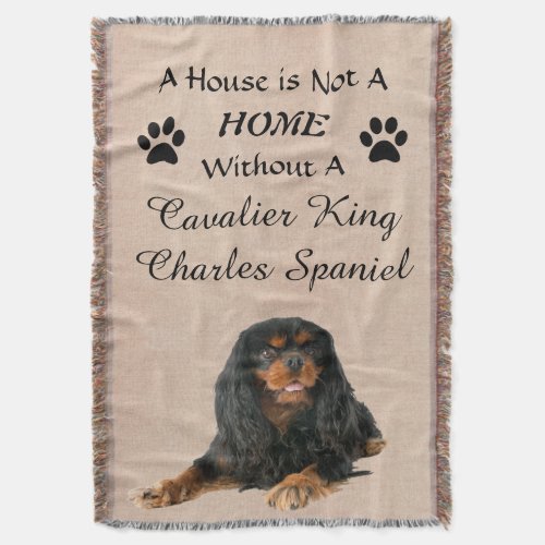 Cavalier King Charles Spaniel Dog Throw Blanket