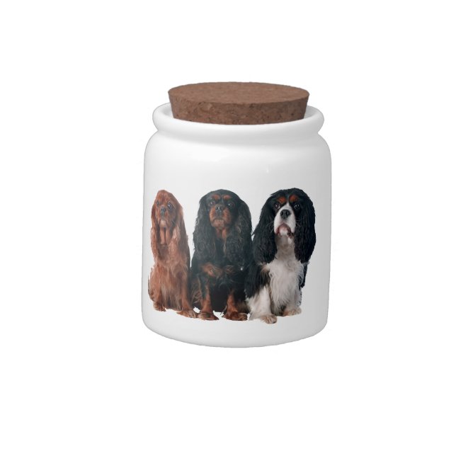 Cavalier King Charles Spaniel Dog - Treat Jar (Left)