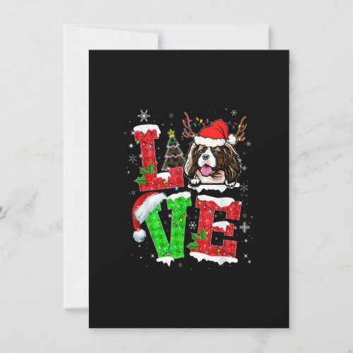 Cavalier King Charles Spaniel Dog Tree Christmas L Invitation