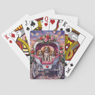 Cavalier King Charles Spaniel Dog Valentine's Day Poker Cards