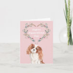 Cavalier King Charles Spaniel Dog Valentines Holiday Card
