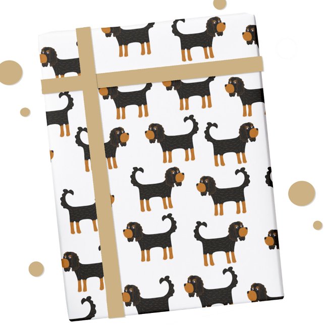 Cavalier King Charles Spaniel Dog Wrapping Paper (Spaniel dog fun gift wrap )