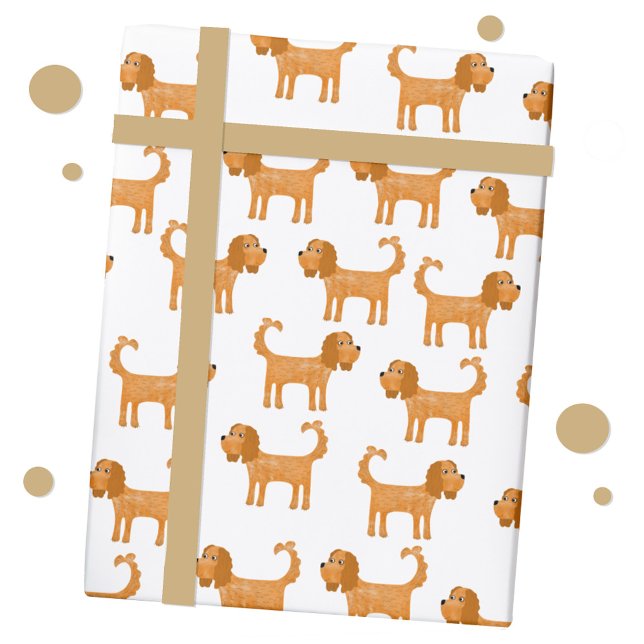 Cavalier King Charles Spaniel Dog Wrapping Paper (Spaniel dog gift wrap)
