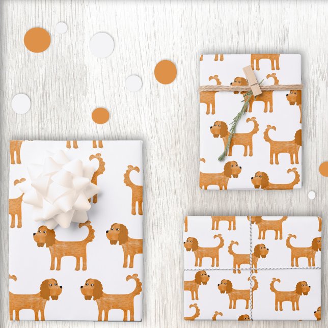 Cavalier King Charles Spaniel Dog Wrapping Paper Sheets (Creator Uploaded)