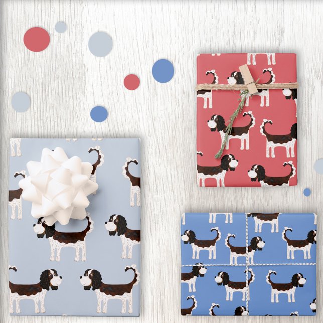 Cavalier King Charles Spaniel Dog Wrapping Paper Sheets (Creator Uploaded)