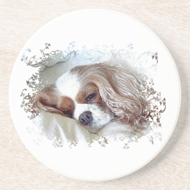 Cavalier King Charles Spaniel Drink Coaster (Front)