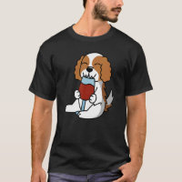 Cavalier King Charles Spaniel Drinking Wine Dog