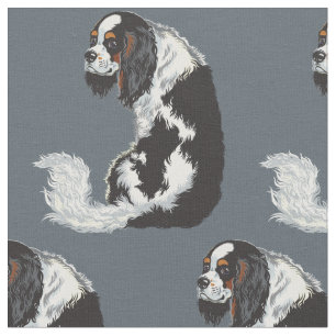 cavalier king charles spaniel fabric