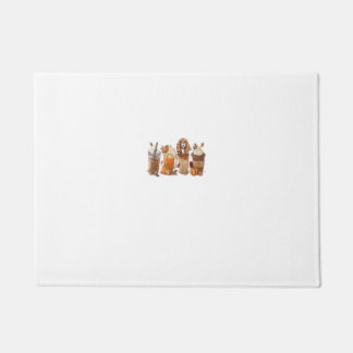 Cavalier King Charles Spaniel Fall Coffee Hallowee Doormat