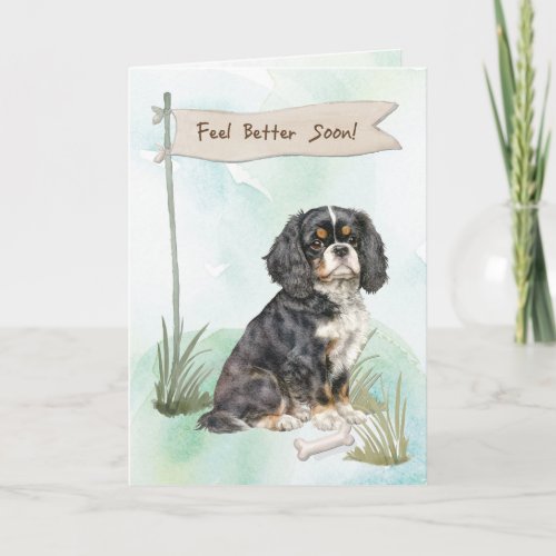 Cavalier King Charles Spaniel Feel Better Surgery Card