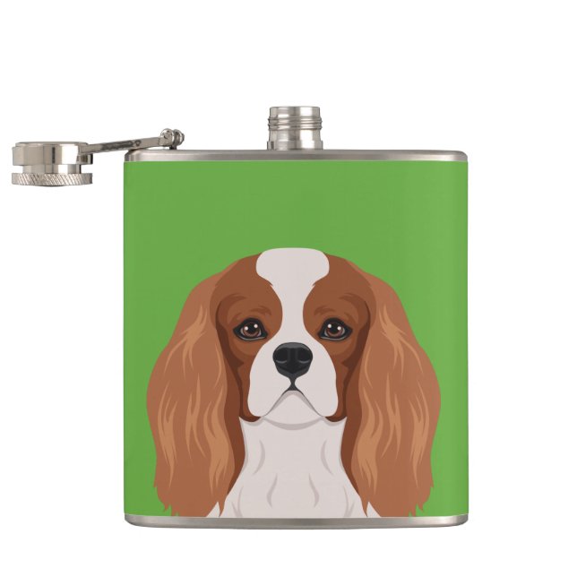 Cavalier King Charles Spaniel Flask (Opened)