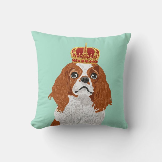 Cavalier King Charles Spaniel for Dog Lovers Throw Pillow (Front)