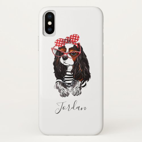 Cavalier King Charles Spaniel From Paris With Love iPhone X Case