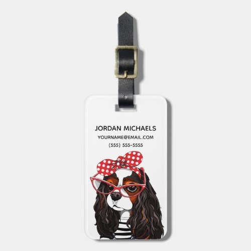 Cavalier King Charles Spaniel From Paris With Love Luggage Tag