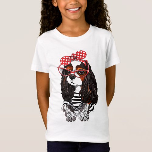 Cavalier King Charles Spaniel From Paris With Love T_Shirt
