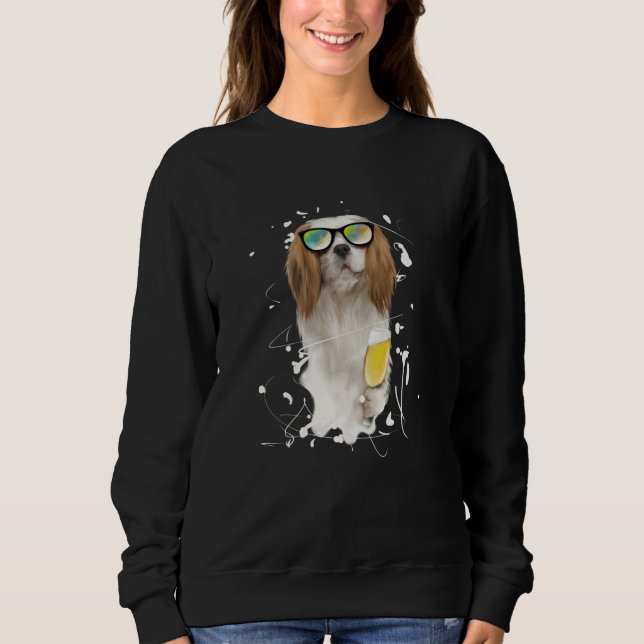 Cavalier King Charles Spaniel Funny Dog Sweatshirt (Front)