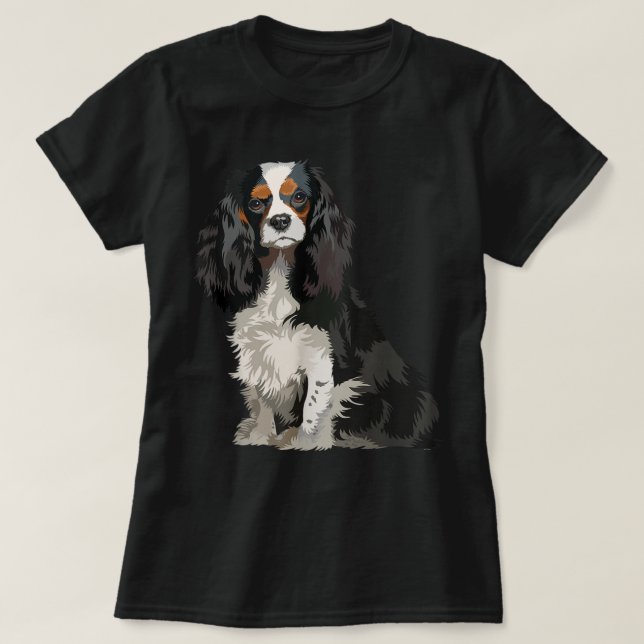Cavalier King Charles Spaniel Gifts dog pop art T-Shirt (Design Front)
