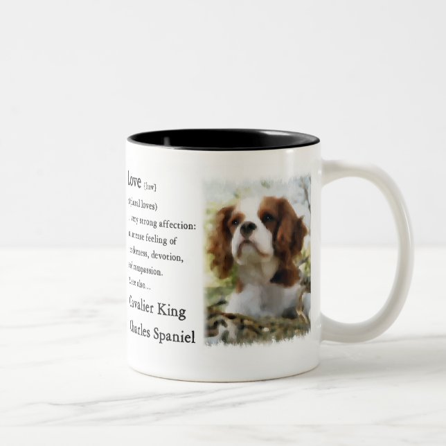 Cavalier King Charles Spaniel Gifts Two-Tone Coffee Mug (Right)