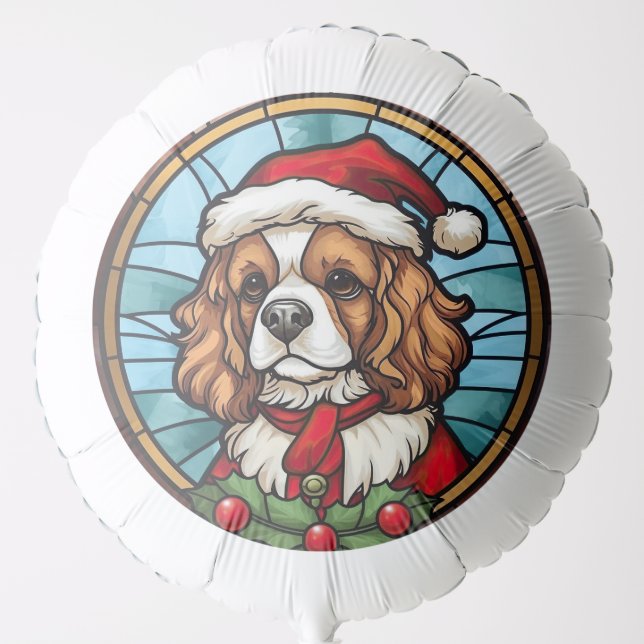 Cavalier King Charles Spaniel Glass Christmas Balloon (Front)