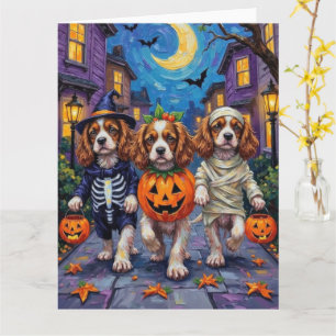 Cavalier King Charles Spaniel Halloween Costumes Card
