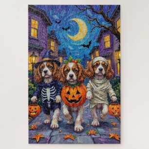 Cavalier King Charles Spaniel Halloween Costumes Jigsaw Puzzle