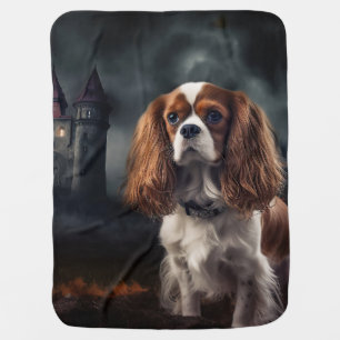 Cavalier King Charles Spaniel Halloween Scary Baby Blanket