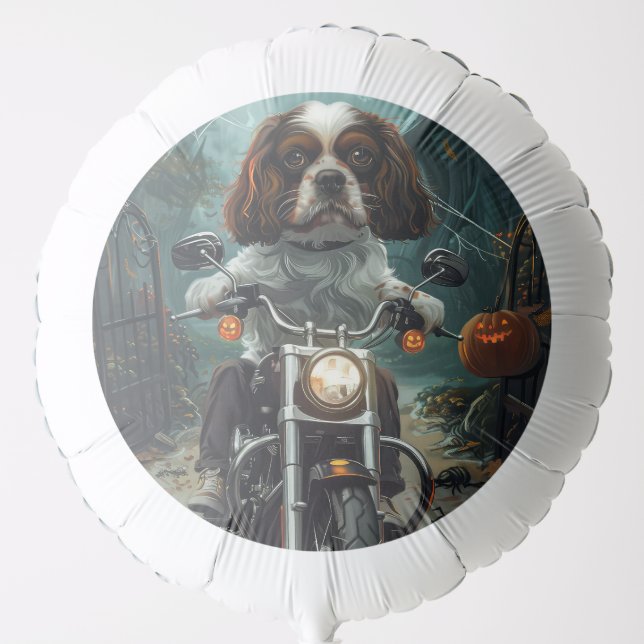 Cavalier King Charles Spaniel Halloween Scary Balloon (Front)