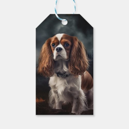 Cavalier King Charles Spaniel Halloween Scary Gift Tags