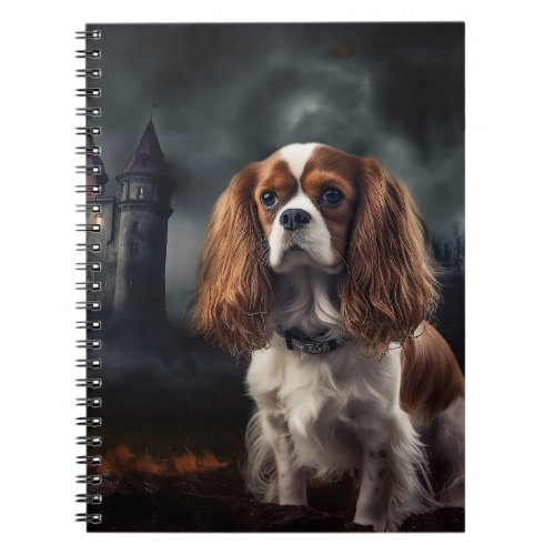 Cavalier King Charles Spaniel Halloween Scary Notebook