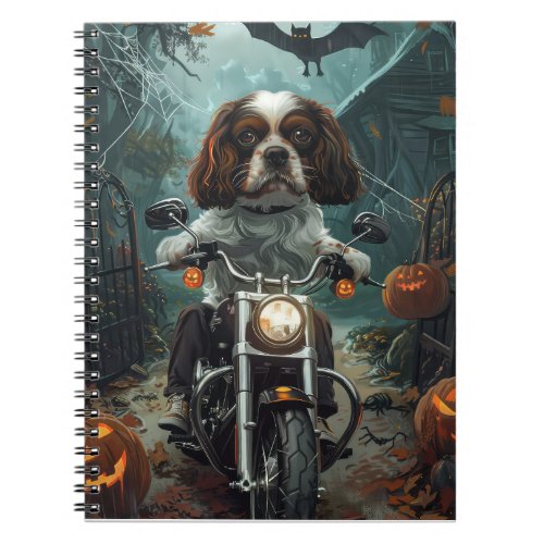 Cavalier King Charles Spaniel Halloween Scary Notebook