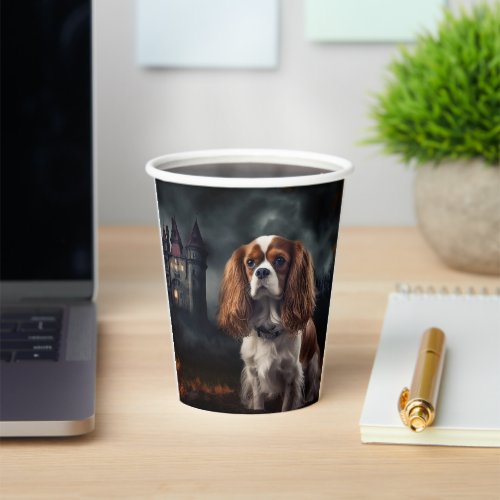 Cavalier King Charles Spaniel Halloween Scary Paper Cups