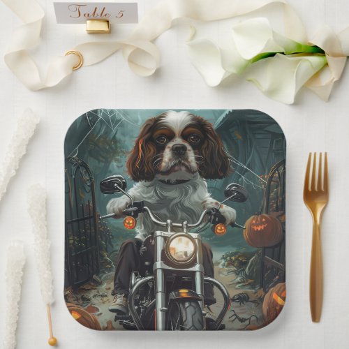 Cavalier King Charles Spaniel Halloween Scary Paper Plates