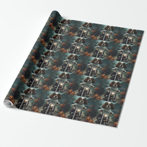 Cavalier King Charles Spaniel Halloween Scary Wrapping Paper