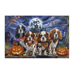 Cavalier King Charles Spaniel Halloween Spooky Acrylic Print