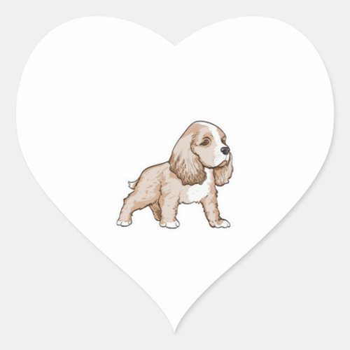 Cavalier King Charles Spaniel Heart Sticker